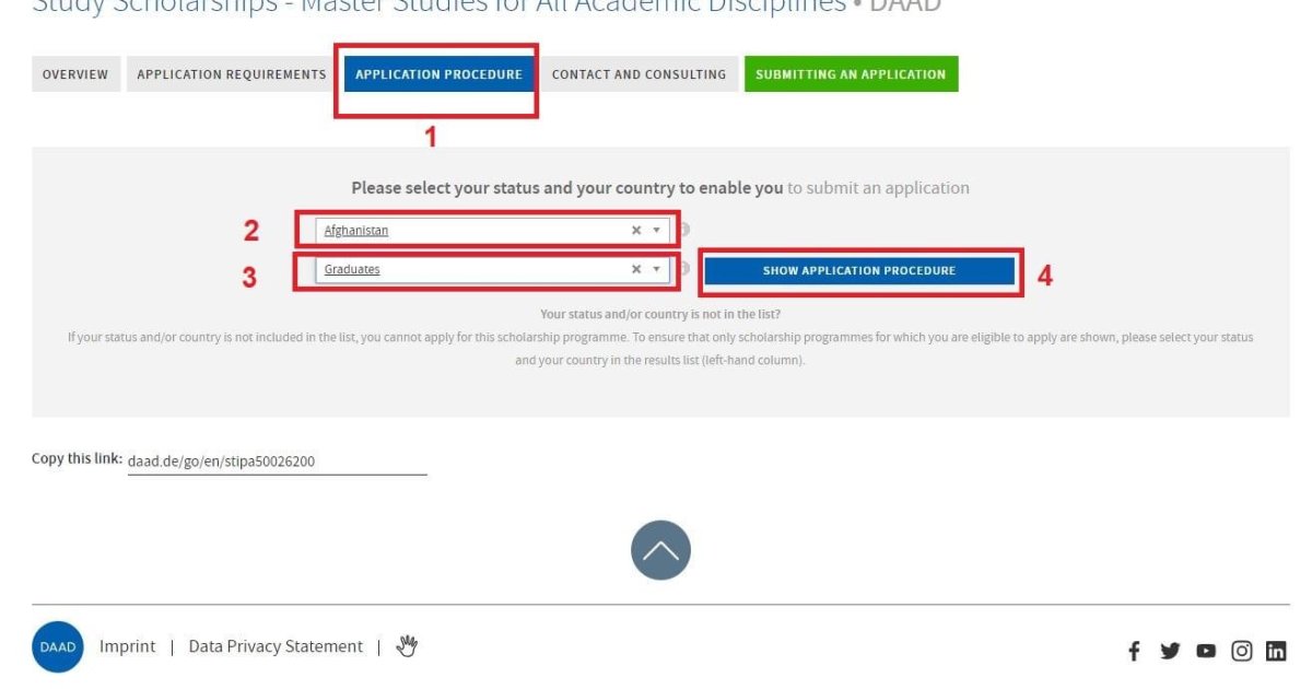 جرمني هیواد DAAD  ماسټرۍ بورسونه
