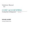 Cost Account Creating Value for Management Fifth Edition cover image